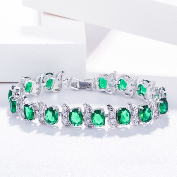 Bracciale da donna con pietre P190 verde