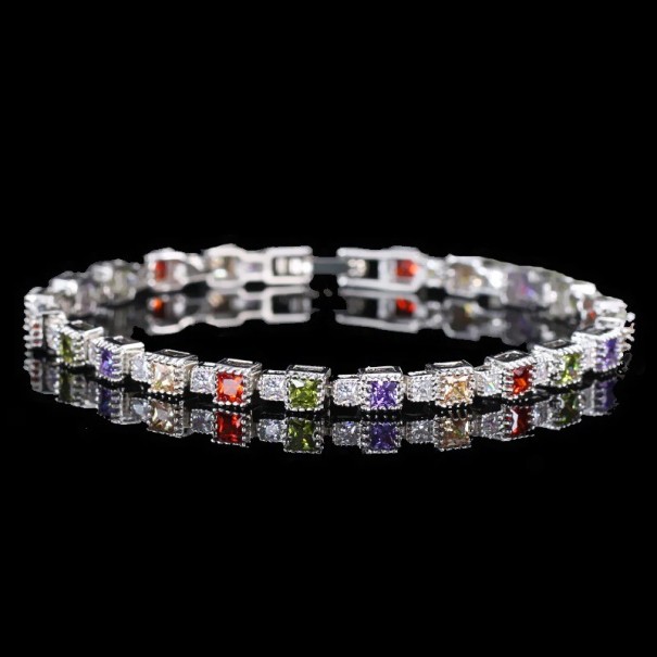 Bracciale da donna con pietre P210 multicolore