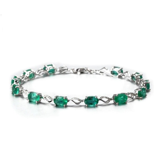 Bracciale da donna con pietre verdi 1