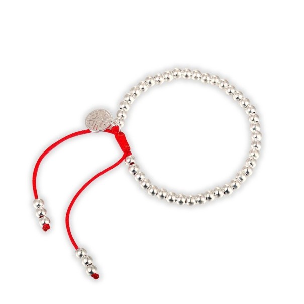 Bracciale da donna in corda con perline P187 1