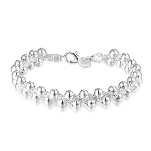 Bracciale da donna massiccio con palline 1