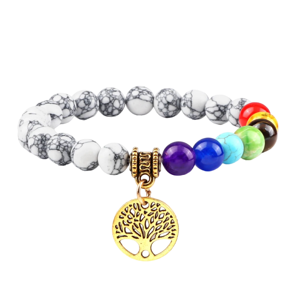 Bracciale delle sette chakra oro