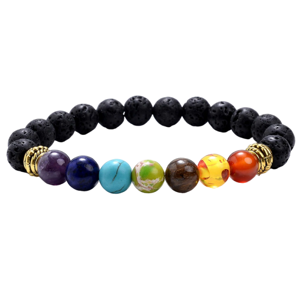 Bracciale delle sette chakra Z277 oro