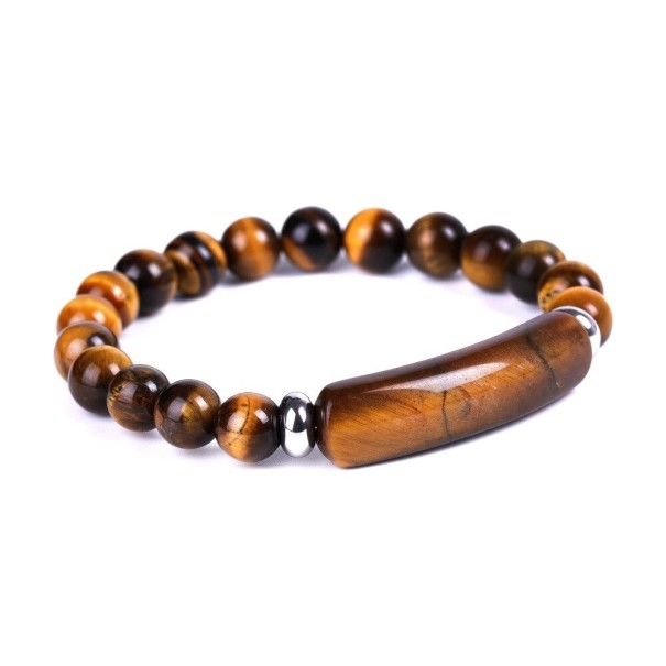 Bracciale di perline da donna H181 marrone chiaro