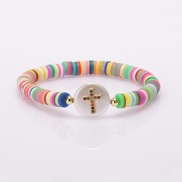 Bracciale di perline da donna H648 17 cm 6