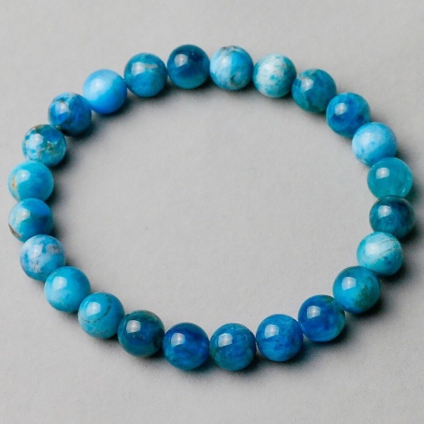 Bracciale di perline in apatite 23 cm