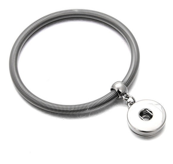 Bracciale elastico da donna con ciondolo J1833 grigio scuro