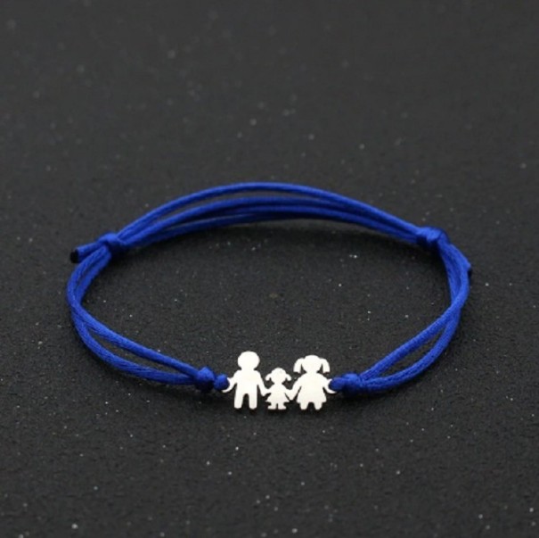 Bracciale in corda famiglia blu 2
