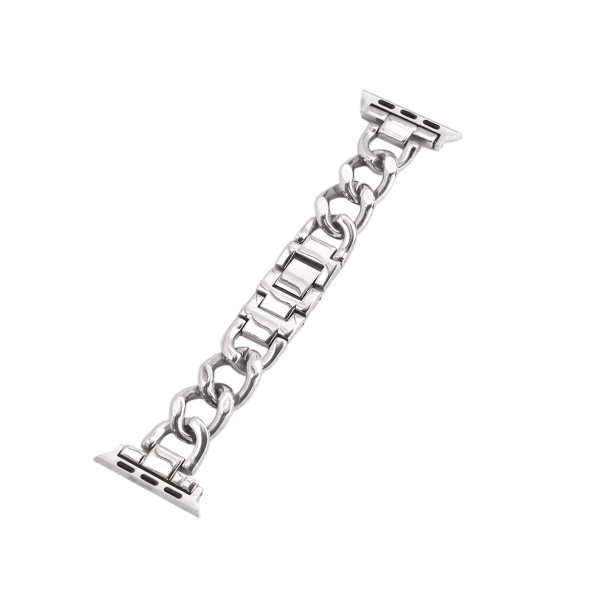 Bracciale in metallo per Apple Watch Series 10 11 42 mm in lega di zinco Bracciale elegante e resistente compatibile con Apple Watch S10 S11 bracciale rigido regolabile argento