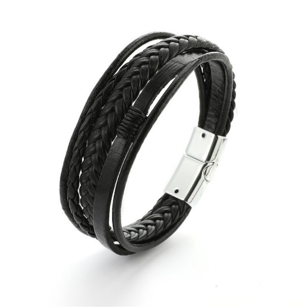 Bracciale in pelle da uomo H585 5