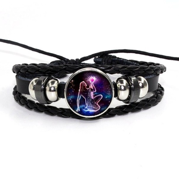 Bracciale in pelle segno zodiacale 1