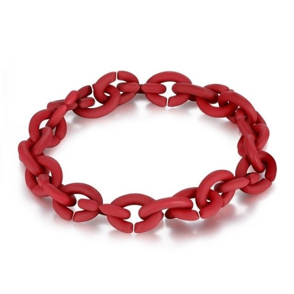 Bracciale in silicone da donna rosso