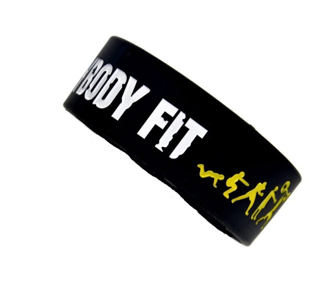 Bracciale in silicone da uomo H495 nero