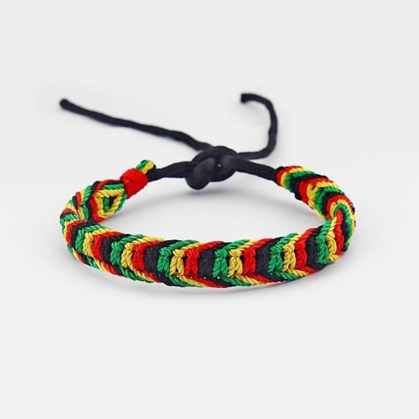 Bracciale intrecciato Rasta 10