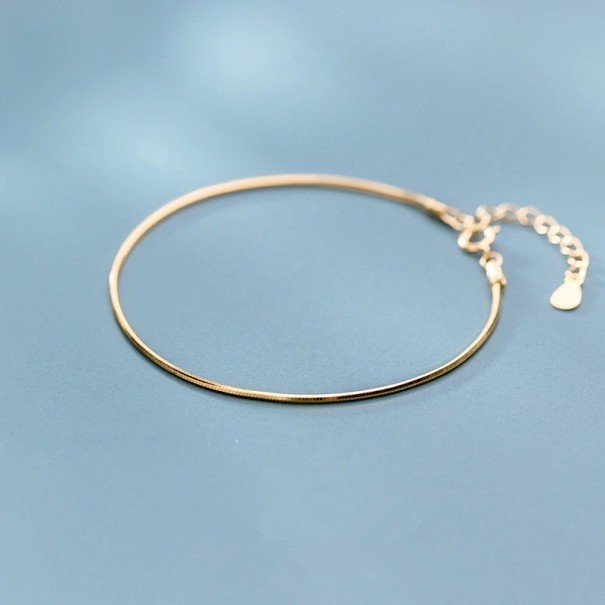 Bracciale liscio dorato da donna 1