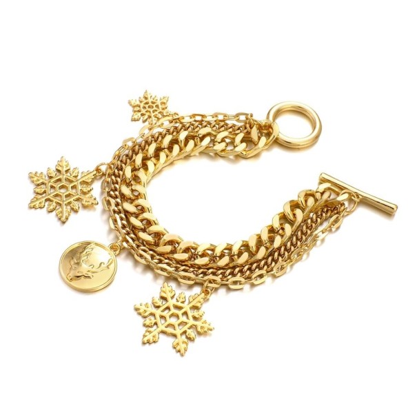 Bracciale massiccio da donna con cervo 1