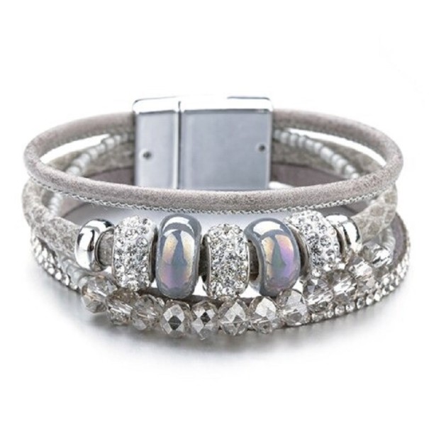 Bracciale multilivello da donna H669 grigio