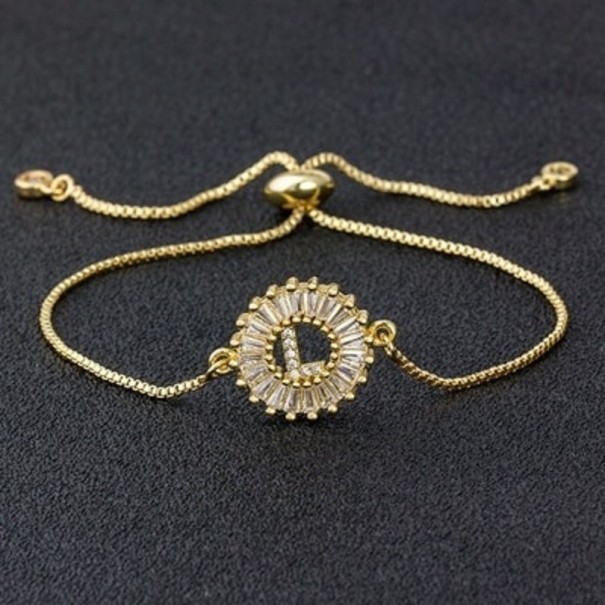 Bracciale regolabile da donna con lettera L