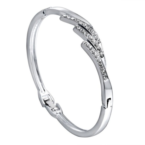 Bracciale rigido da donna con pietre H467 4