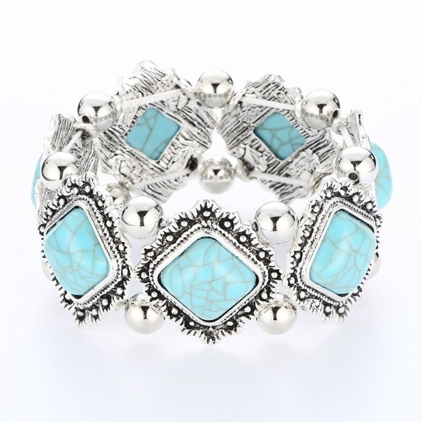 Bracciale vintage da donna H556 azzurro