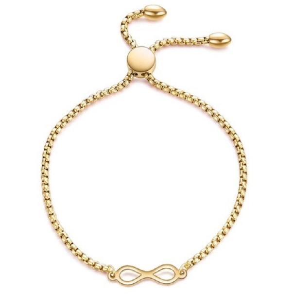 Bracelet ajustable infini pour femme H347 doré