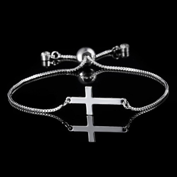 Bracelet ajustable pour femme avec croix 2