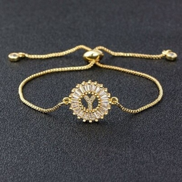 Bracelet ajustable pour femme avec lettre Y