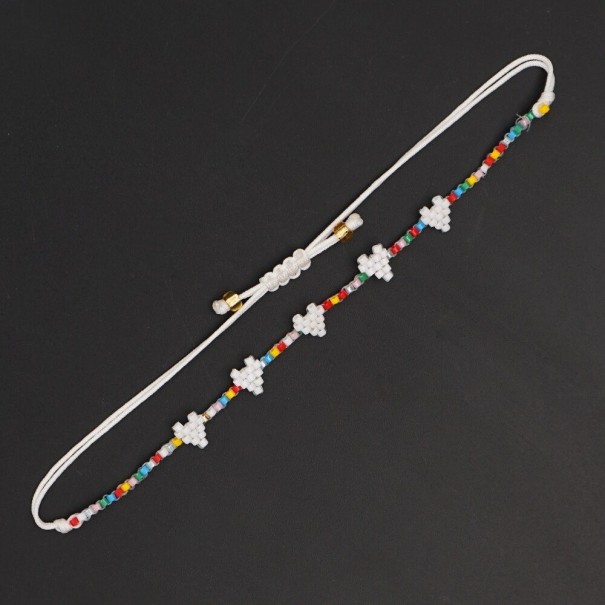 Bracelet ajustable pour femmes avec des cœurs blanc