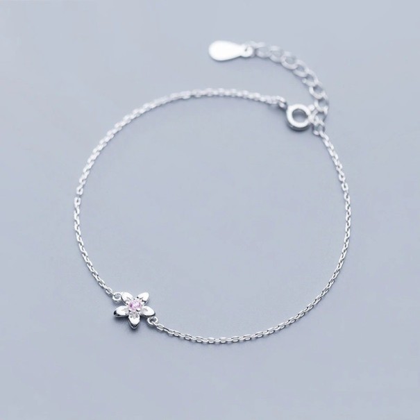Bracelet chaîne pour femme avec fleur P227 1