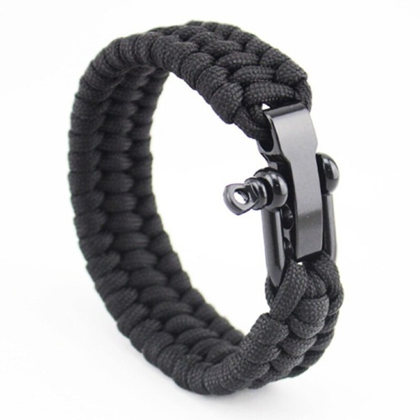 Bracelet de survie pour homme noir