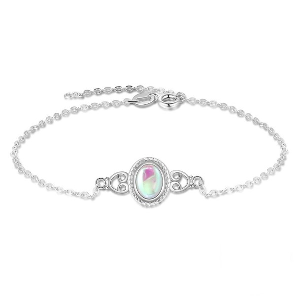 Bracelet en chaîne pour femme avec pierre de lune H179 1