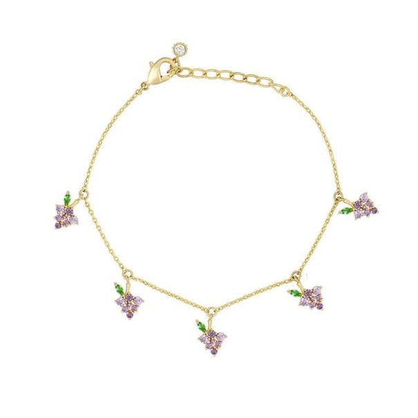 Bracelet en chaîne pour femmes avec pendentifs en fruits 4