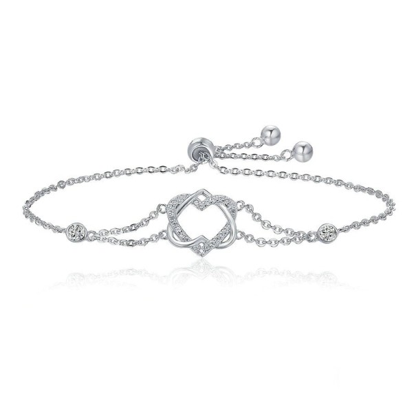 Bracelet en chaîne pour femmes cœurs entrelacés 1