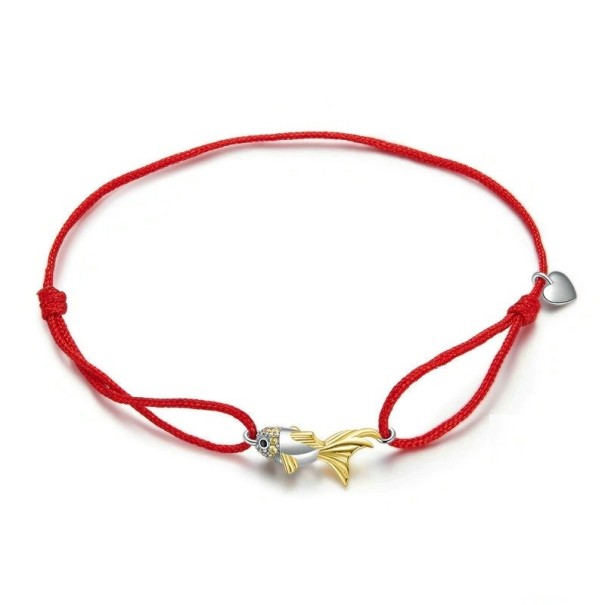 Bracelet en cordon pour femme avec poisson 1