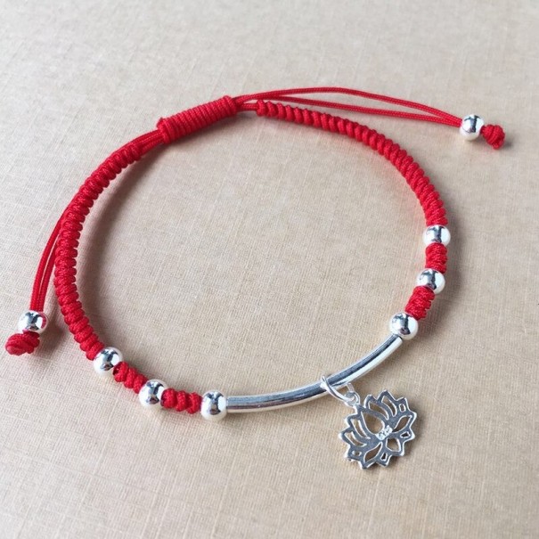 Bracelet en cordon pour femme lotus 1