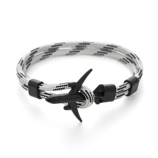 Bracelet en cordon pour homme avec avion 4