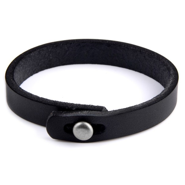 Bracelet en cuir H658 noir