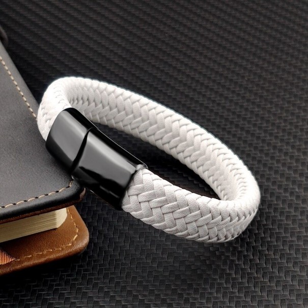 Bracelet en cuir pour femme H352 20,5 cm 2