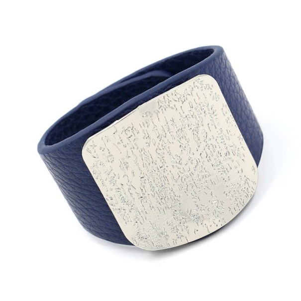 Bracelet en cuir pour femme J2852 bleu