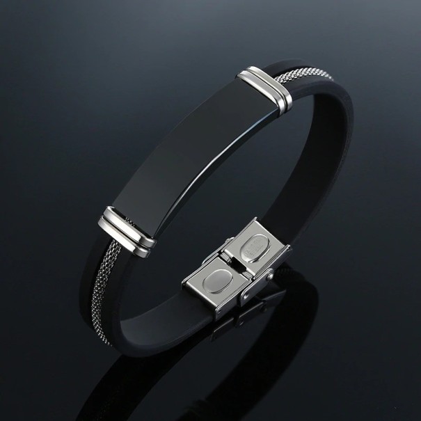 Bracelet en cuir pour homme 21,5 cm 2