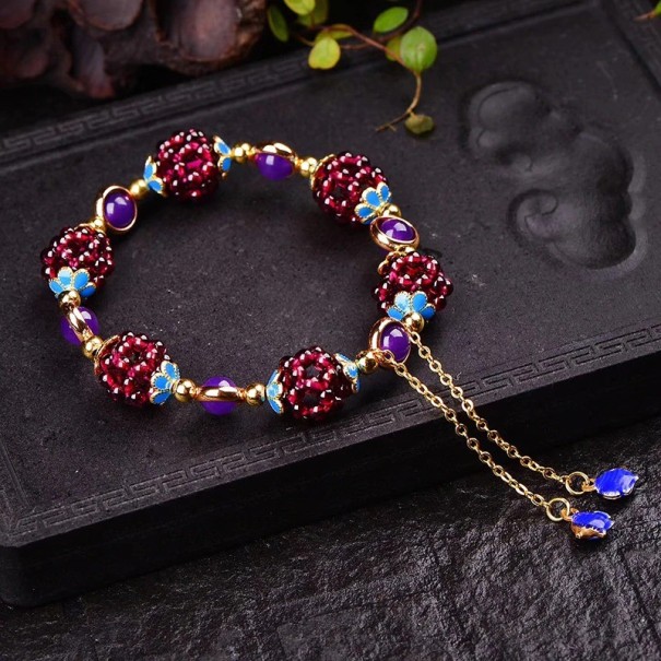 Bracelet en grenat pour femmes violet