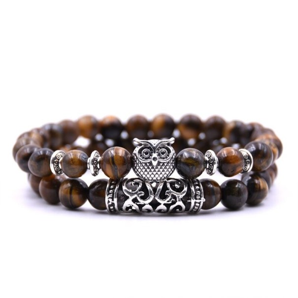 Bracelet en perles avec hibou 2 pcs 14