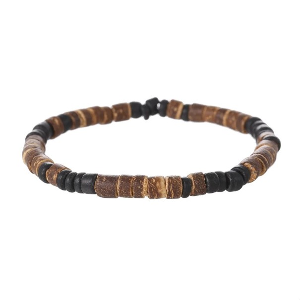 Bracelet en perles en bois pour homme avec perles combinées en matériau naturel à porter au poignet pour un usage quotidien et pour compléter le style noir