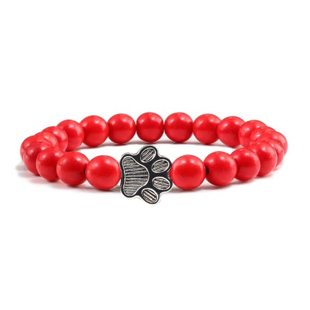 Bracelet en perles patte de chien 6