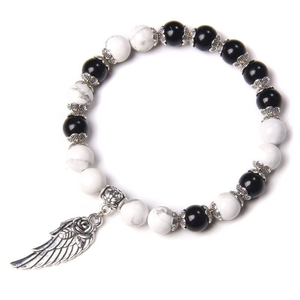 Bracelet en perles pour femmes avec aile 23 cm 4