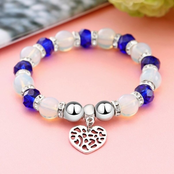 Bracelet en perles pour femmes avec cœur H349 2