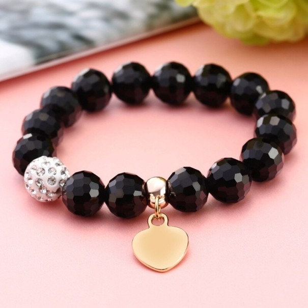 Bracelet en perles pour femmes avec cœur H350 3