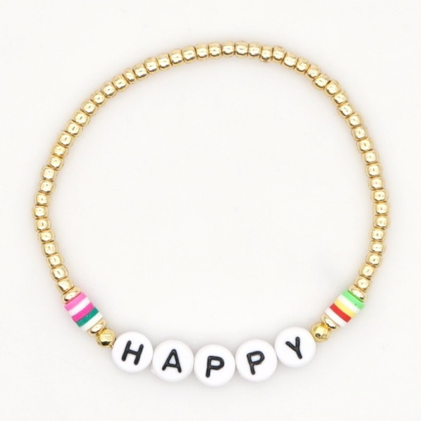Bracelet en perles pour femmes avec inscription 1