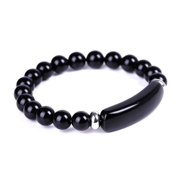 Bracelet en perles pour femmes H181 noir