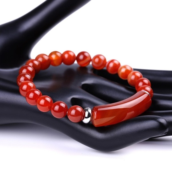 Bracelet en perles pour femmes H181 rouge